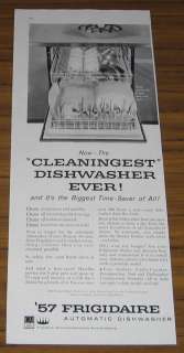 1957 Vintage Ad Frigidaire Automatic Dishwashers General Motors  