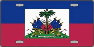 LP 2156 Haiti Flag License Plate Auto Vehicle Car Tag  
