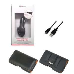  For HTC One S Premium Pouch Case + OEM CAR CHARGER, USB 