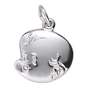    Rembrandt Charms Babys Face Charm, Sterling Silver Jewelry