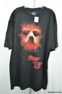 New Friday The 13th T Shirt Hockey Mask Glow Mens Sz 2XL Jason 