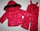 BABY GAP Snowsuit Coat Jacket Down Pink Snow Bibs Ski Pants Girl Sz 12 