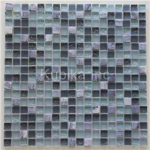 Glass Stone Mosaic Tile Kitchen Backsplash Blue Gray Azul Marble J7 
