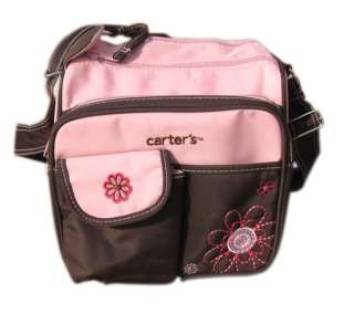 4Pcs Carters Baby Changing Diaper Nappy Bag Shoulder Handbag Brown 