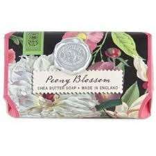   Works Peony Blossom Shea Butter Bath Bar Soap & Dish Set Gift  