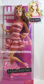 Barbie FASHIONISTAS SWEETIE Doll T7415 Swappin Styles ~ 2010 