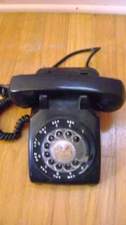   BLACK ROTARY DIAL WESTERN ELECTRIC BELL SYSTEM TELEPHONE PHONE  