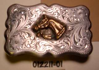   Sterling Silver Diablo Horse Head Belt Buckle WONDERFUL OLD BUCKLE