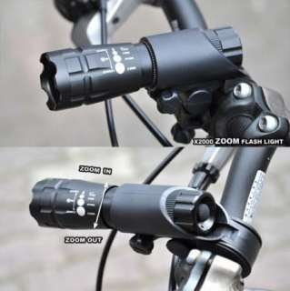   Bicycle Head Front Light CREE Q5 Flashlight 240 Lumen Torch + Clip