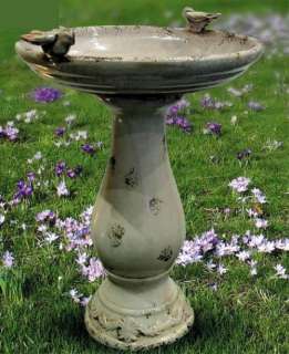 Antique Ceramic Birdbath  