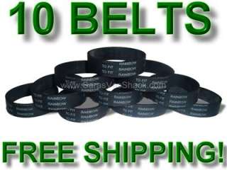 10 Belts for all Rainbow SE E E2 Series D3 D4 Vacuum  