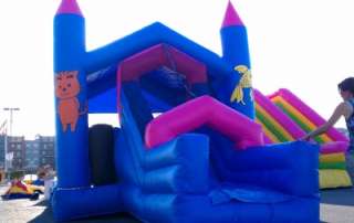 time used Inflatable slide bounce house castle for little kids SW 