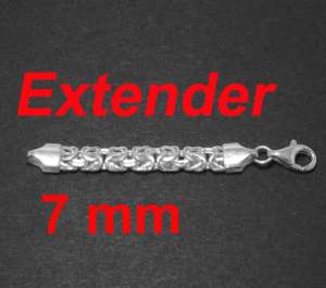 Byzantine Extender Bracelet Necklace Sterling Silver 7m  