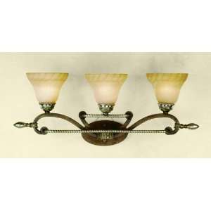   Bathroom Wall & Vanity Fixture Bronze Crackle/Roped Pewter Acc Home