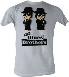 THE BLUES BROTHERS CARTOON CHARACTERS ADULT TEE SHIRT  