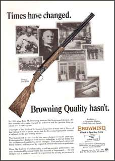1966 BROWNING Grade I Superposed SHOTGUN Vintage Firearms AD w/John M 