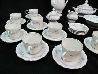  Pc BLUE GARLAND Johann Haviland Bavaria GERMANY Tea Pot Serving Bowl