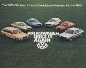 1979 Volkswagen VW Line Sales Brochure Scirocco Bus Van  