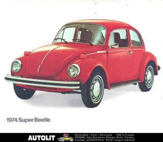 1974 Volkswagen Super Beetle Sales Brochure  