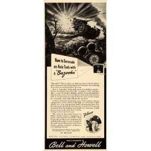  1943 Ad WWII Bell & Howell Filmo Movie Camera Projector 