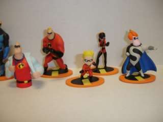   INCREDIBLES MOVIE~Set of 9~PVC FIGURES~CAKE TOPPER~FIGURINE**VG CoND