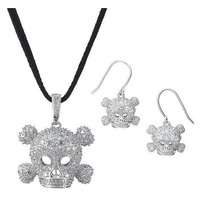 Skull Pave Crystal Pendant with Black Suede Rope  Target