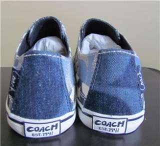 Coach Keeley DENIM PATCH Laceless Sneakers Sizes 7, 8, 8.5,9  