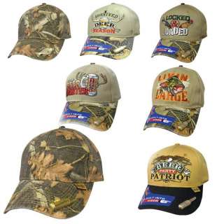   Cap Bottle Opener   Camo Style Hunting & Fishing Hat   7 Styles  