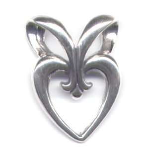  16 Black Heart Slide Necklace Sterling Silver Jewelry 
