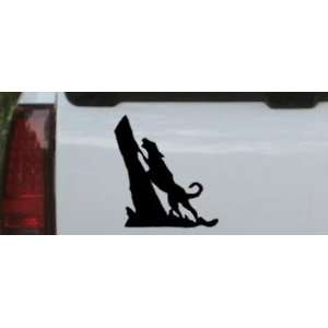 Black 6in X 6.4in    Coon Hunting Dog Barking up Tree Hunting And 