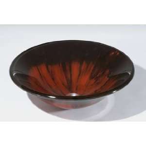 Ronbow Tempered Two Layers Glass Red and Black Brushed Pattern Insert 