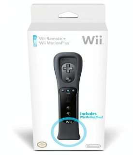 Black Wii Remote with Black Wii Motion Plus Box