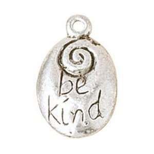  Blue Moon Silver Plated Metal Charms Be Kind 5/Pkg CHARMS 
