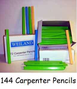 Wholesale Lot Bulk 144 Carpenter Flat Pencils +  NEW 