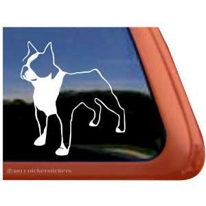  Boston Terrier Dog Vinyl Window Auto Decal Sticker 