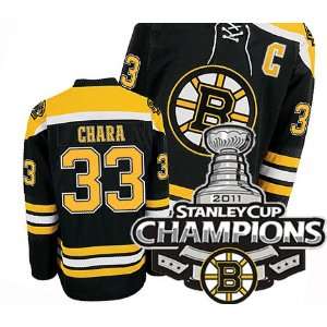 EDGE Boston Bruins Authentic NHL Jerseys Zdeno Chara Home Black Hockey 