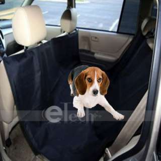Nylon Hammock Pet Dog Cat Car Seat Cover Black 43x21  