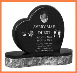 Cemetery Monument Single Cute Heart Design Headstone  
