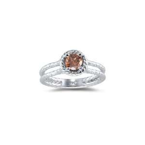  0.46 Ct Brown Diamond Ring in 14K White Gold 8.0 Jewelry