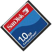 1GB Sandisk CF (Compact Flash) Card SDCFB 1024 or SDCFJ 1024 (CBE)