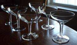 CLEAR HOLLOW STEMMED CHAMPAGNE GLASSES  
