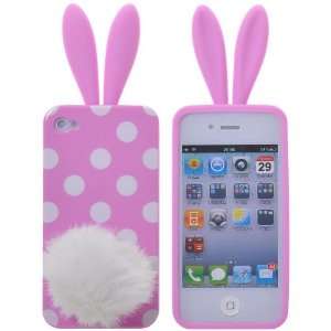  White Spots Pattern Rabbit Rubber TPU Case Cover for 
