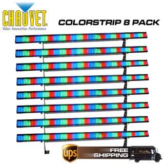 CHAUVET COLORSTRIP LED RGB DJ LIGHTING BAR 8 PACK 781462000431  