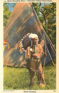 NC CHEROKEE INDIAN RESERV. CHIEF STANDING DEER T63681  