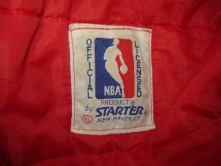   vintage CHICAGO BULLS NBA BASKETBALL STARTER Quilted Jacket XL  