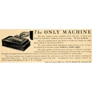  1908 Ad Calculator First Machine Add Multiply Automatic 