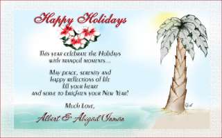Custom Christmas Holiday Beach Tropical Greeting Cards  