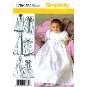 com Simplicity 4766 Sewing Pattern Babies Christening Dress Gown Cape 
