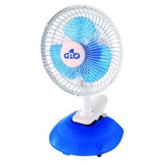 Gro1 6 INCH QUIET ELECTRIC 2 SPEED Clip Desk Fan SMALL COMPACT 