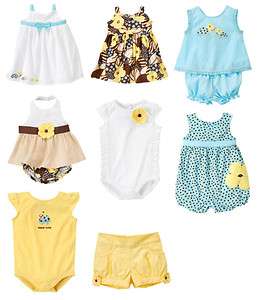   ISLAND BEAUTY NEWBORN INFANT BABY GIRLS SUMMER CLOTHES OUTFITS 3 24M